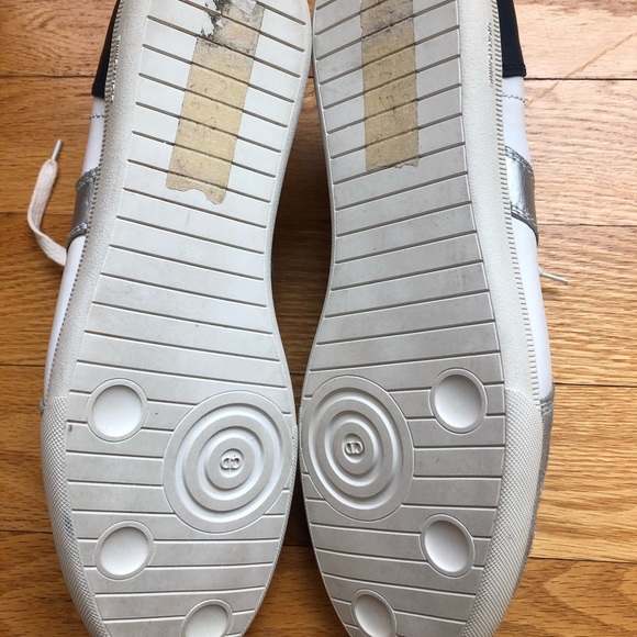 White and gray with blue Christian Dior sneakers. - Picture 7 of 8